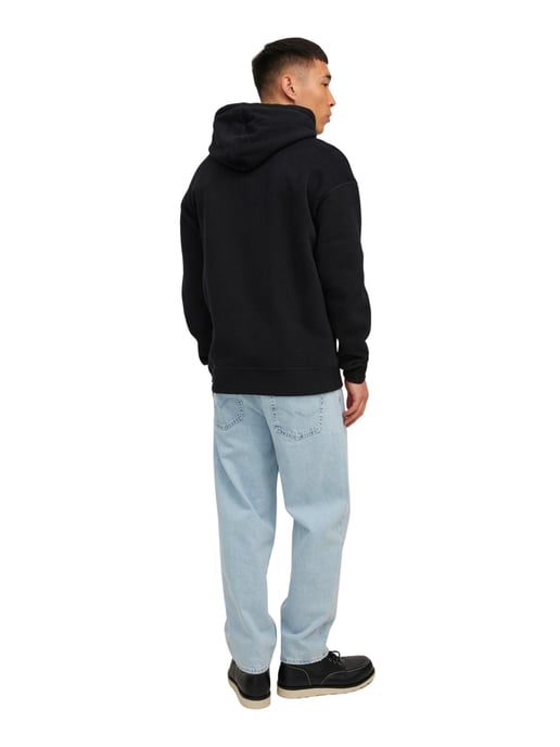 Jack & Jones Hoodies Jcoclassic Waffle Sweat Hood Zwart - Image 3