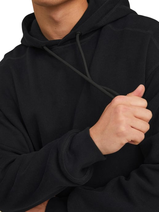 Jack & Jones Hoodies Jcoclassic Waffle Sweat Hood Zwart - Image 5