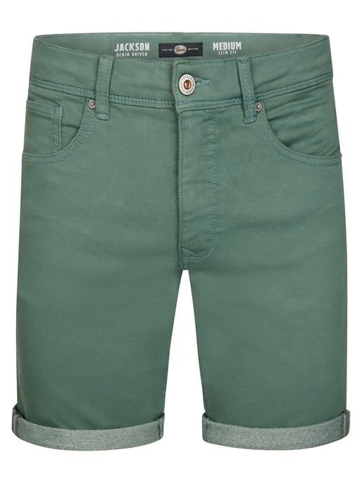 Petrol Industries - Heren Jackson Gekleurde Denim Short Coconut - Groen - Image 2