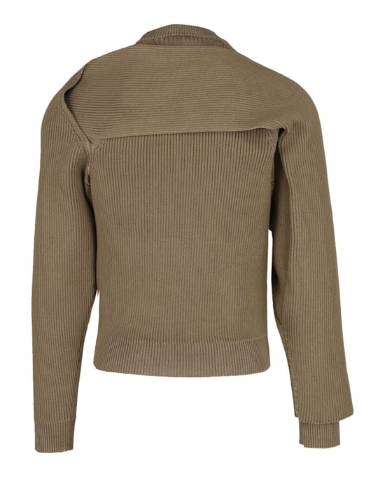 Bottega Veneta heren asymmetrische ribgebreide trui - Image 2