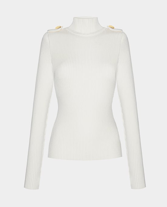 BENU Witte Dames Merino Wool Coltrui - Image 4