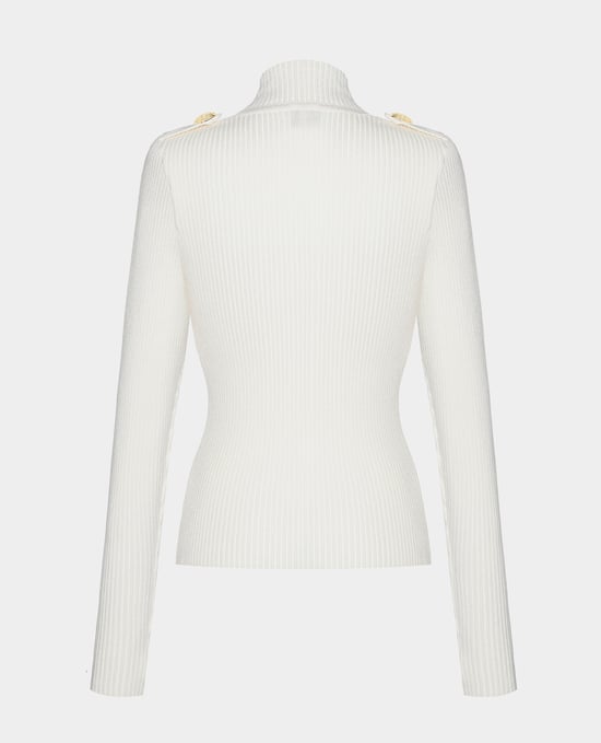 BENU Witte Dames Merino Wool Coltrui - Image 5