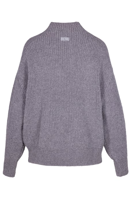 BENU Grijze Dames Alpaca Wollen Trui - Image 6