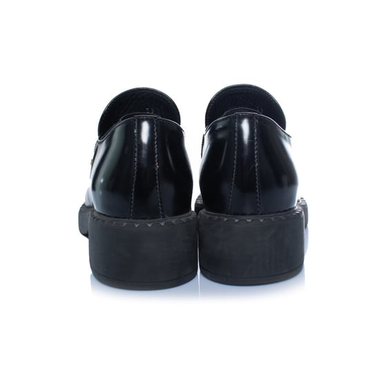 Prada, zwarte leren loafers met hoge glans - Image 4