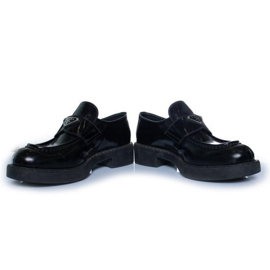 Prada, zwarte leren loafers met hoge glans - Image 5