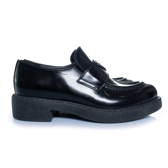 Prada, zwarte leren loafers met hoge glans - Image 6