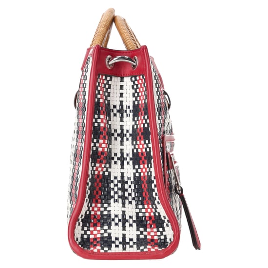 Fendi Runaway Ruit Shopper Tote Bag in Rode Canvas - Image 4