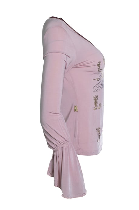 Moschino Jeans, Roze top met vlinder mouwen - Image 4