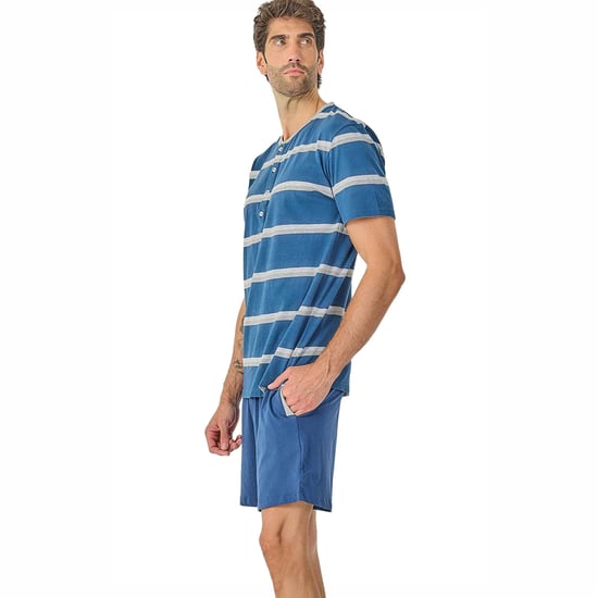 Heren Zomerse Korte Mouwen Pyjama JJB21 - Image 4