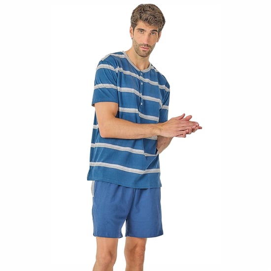Heren Zomerse Korte Mouwen Pyjama JJB21 - Image 5