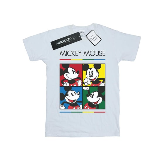Disney Heren Mickey Mouse Vierkant Gekleurd T-shirt (Wit) - Image 2