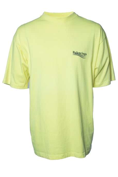 Balenciaga, gele t-shirt met logo - Image 1