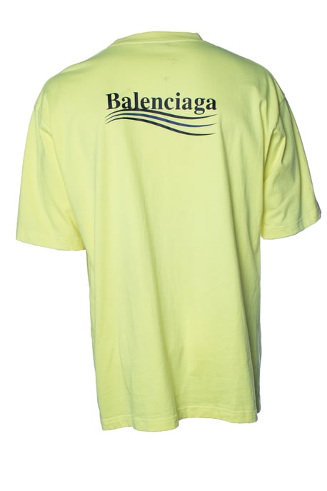 Balenciaga, gele t-shirt met logo - Image 3