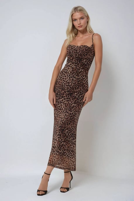Geprinte Bodycon Maxi Jurk - Image 2