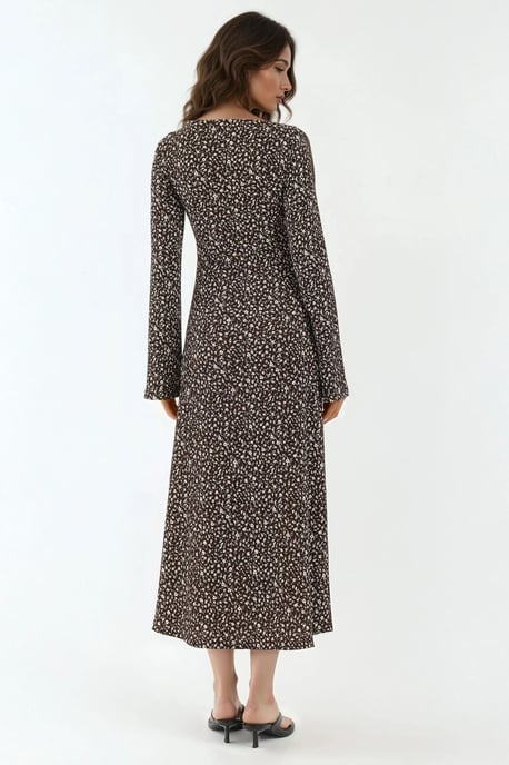 Elegante Bloemenprint V-hals Bodycon Maxidress - Image 5
