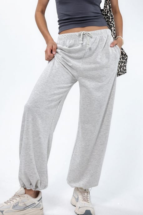 Dames Sweatpants van Katoenmix met Rechte Pijpen - Image 2