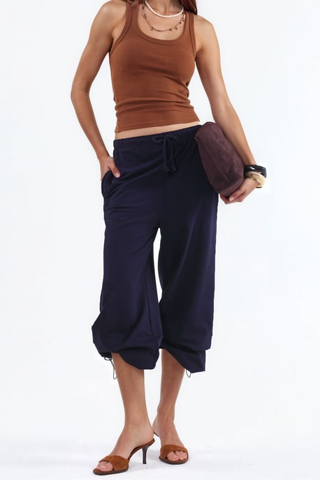 Dames Sweatpants van Katoenmix met Rechte Pijpen - Image 1
