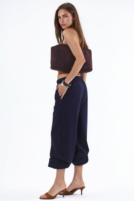 Dames Sweatpants van Katoenmix met Rechte Pijpen - Image 2