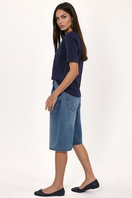 V-hals Effen Regular Fit Katoenen T-Shirt - Image 4