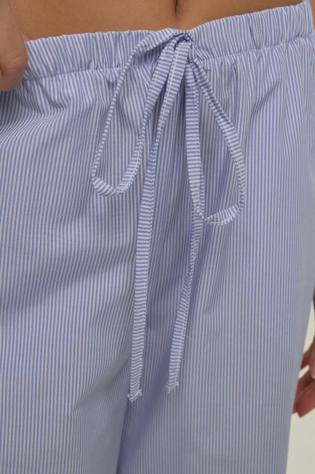 Elastische Taille Gestreepte Katoenen Loungebroek - Image 3