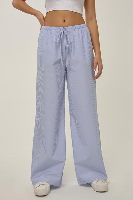 Elastische Taille Gestreepte Katoenen Loungebroek - Image 4