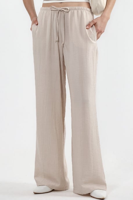 Dames Wijd-Pantalon van Geweven Stof - Image 1