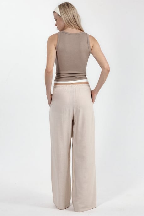 Dames Wijd-Pantalon van Geweven Stof - Image 2