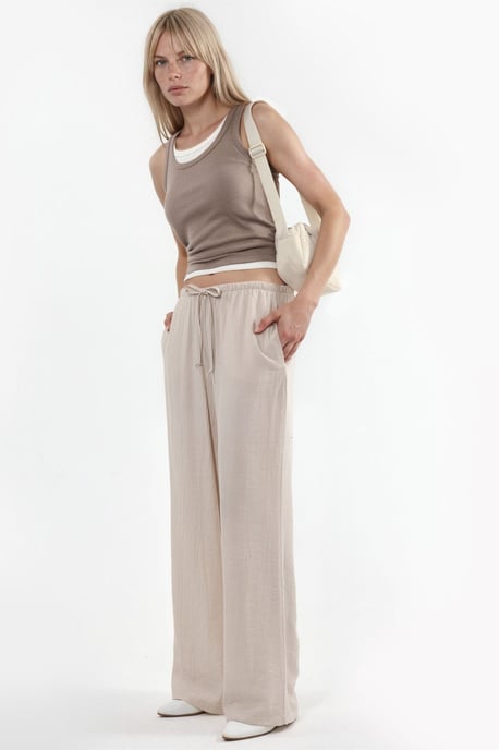 Dames Wijd-Pantalon van Geweven Stof - Image 5