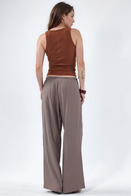 Dames Wijd-Pijpen Geweven Broek - Image 5