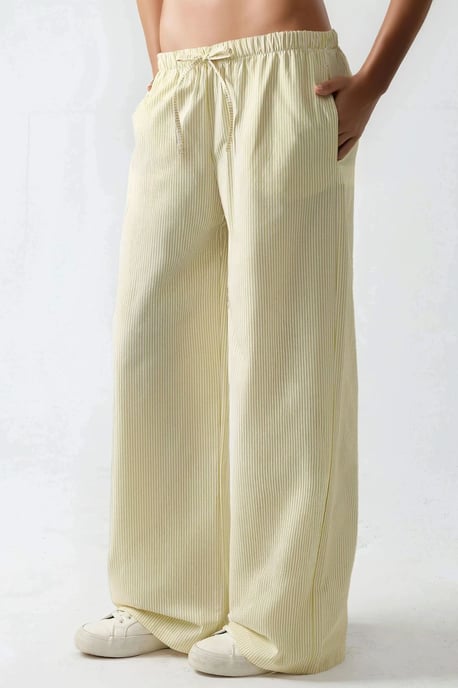 Elastische Taille Gestreepte Katoenen Loungebroek - Image 3