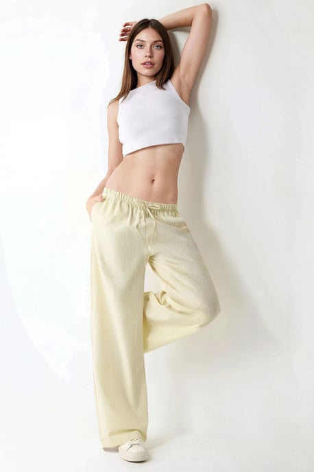 Elastische Taille Gestreepte Katoenen Loungebroek - Image 5