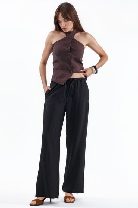 Dames Wijdbenige Geweven Broek - Image 5