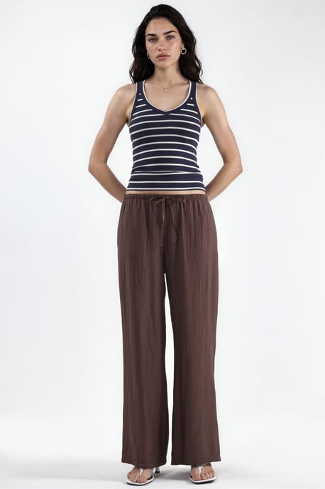 Dames Wijd-Pijpen Geweven Broek - Image 5