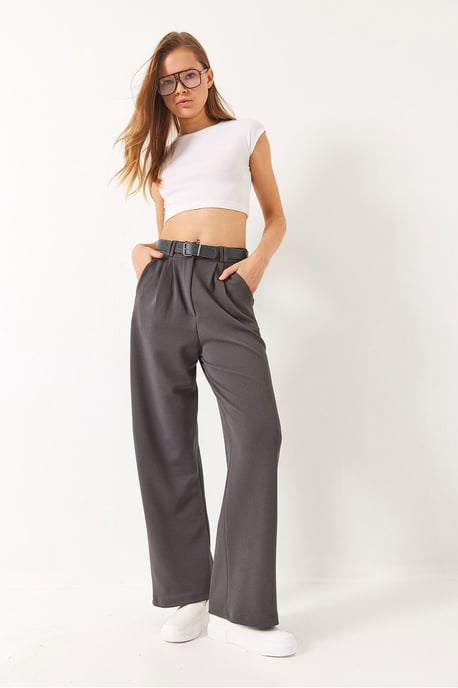 Gesp Breit Leg Tricot Broek - Image 2