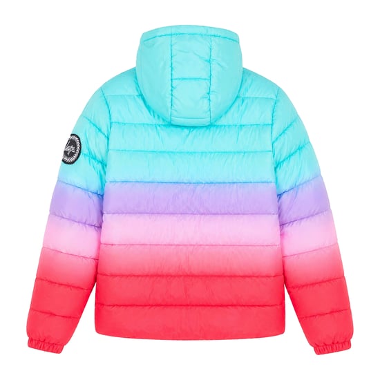 Meisjes Gewatteerde Jas Kinderen Roze Hooded Gequilt Warme Winterjas - Image 2
