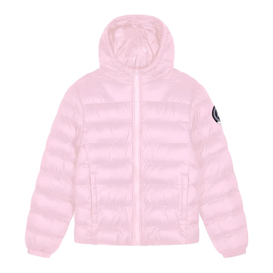 Meiden Gewatteerde Jas Kinderen Roze Gevoerde Winterjas met Capuchon - Image 1