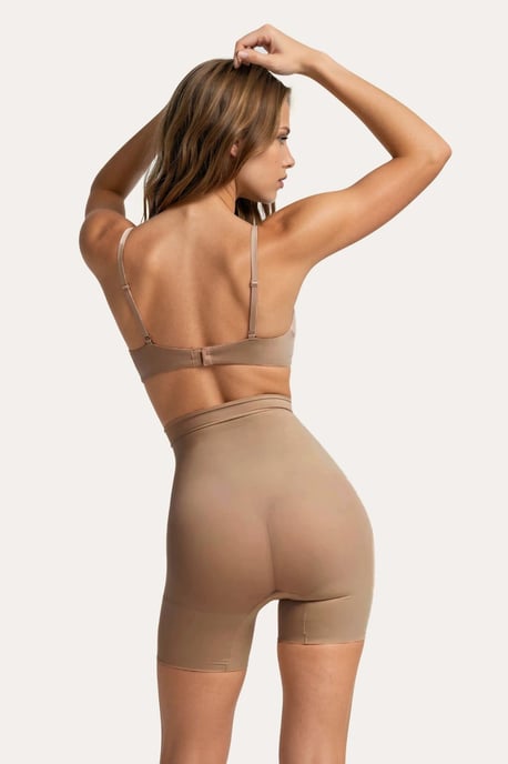 Premium naadloze hoge taille shorts tot halverwege het bovenbeen shapewear - Image 2