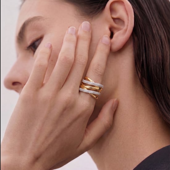 Luxenter Ring in Brilliant Metal en Zirconia Alloy afgewerkt in 18 karaat geel goud - Ximara - Image 2