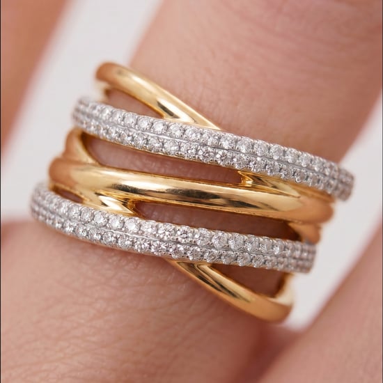 Luxenter Ring in Brilliant Metal en Zirconia Alloy afgewerkt in 18 karaat geel goud - Ximara - Image 4