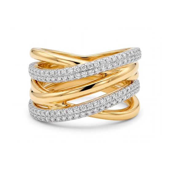 Luxenter Ring in Brilliant Metal en Zirconia Alloy afgewerkt in 18 karaat geel goud - Ximara - Image 6