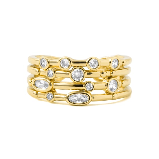 Luxenter Ring in Brilliant Metal en Zirconia Alloy afgewerkt in 18 karaats geel goud - Ulethel - Image 6