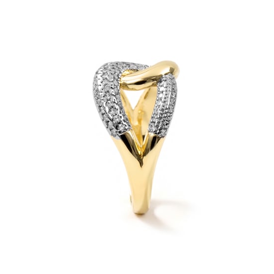 Luxenter Brilliant Metal en Zirconia Alloy Ring afgewerkt in 18 karaat geelgoud - Denan - Image 3