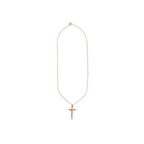 Luxenter ketting in briljant metaal en zirkonia legering afgewerkt in 18 karaat roségoud - Cruz - Image 3