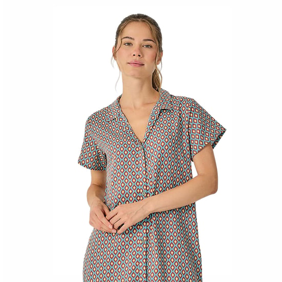Dames Zomer Lange Korte Mouwen Nachthemd JJB39 - Image 2