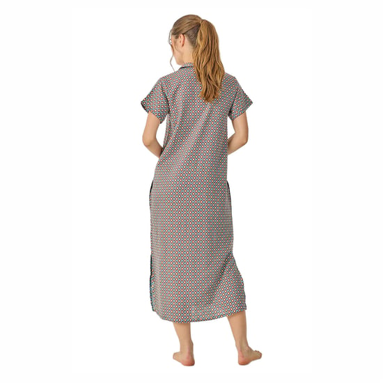 Dames Zomer Lange Korte Mouwen Nachthemd JJB39 - Image 3