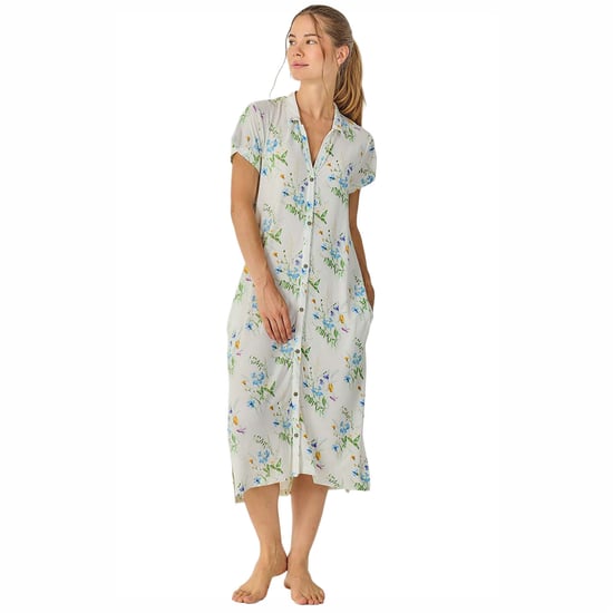 Dames Zomerse Lange Korte Mouwen Nachthemd JJB40 - Image 4