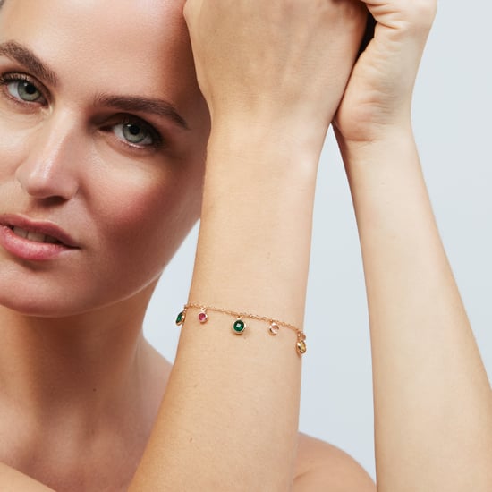 Luxenter armband in metaallegering en multicolor zirkonia, afgewerkt in 18 karaat roségoud - Huis - Image 2