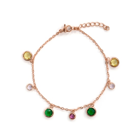 Luxenter armband in metaallegering en multicolor zirkonia, afgewerkt in 18 karaat roségoud - Huis - Image 3