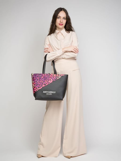 Just Cavalli Schoudertas Fuchsia Multi Print - Image 5