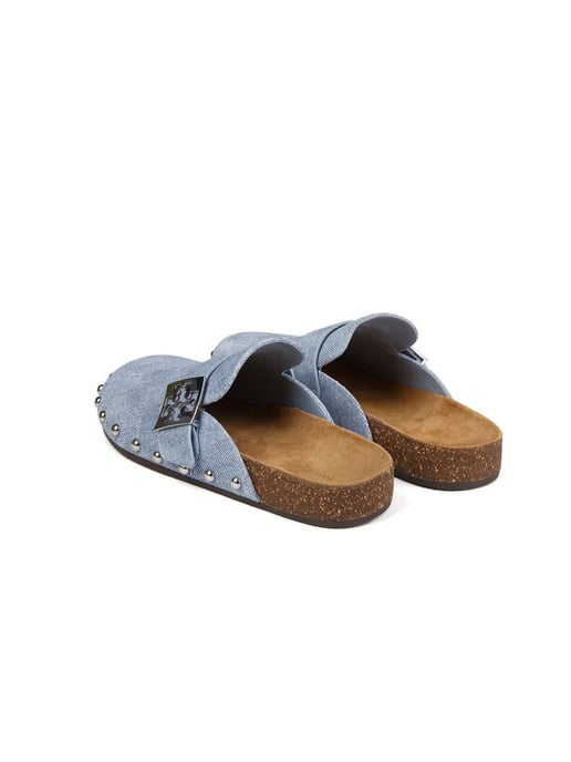 Tory Burch Slippers Blauwe Wolk / Zilver - Image 4